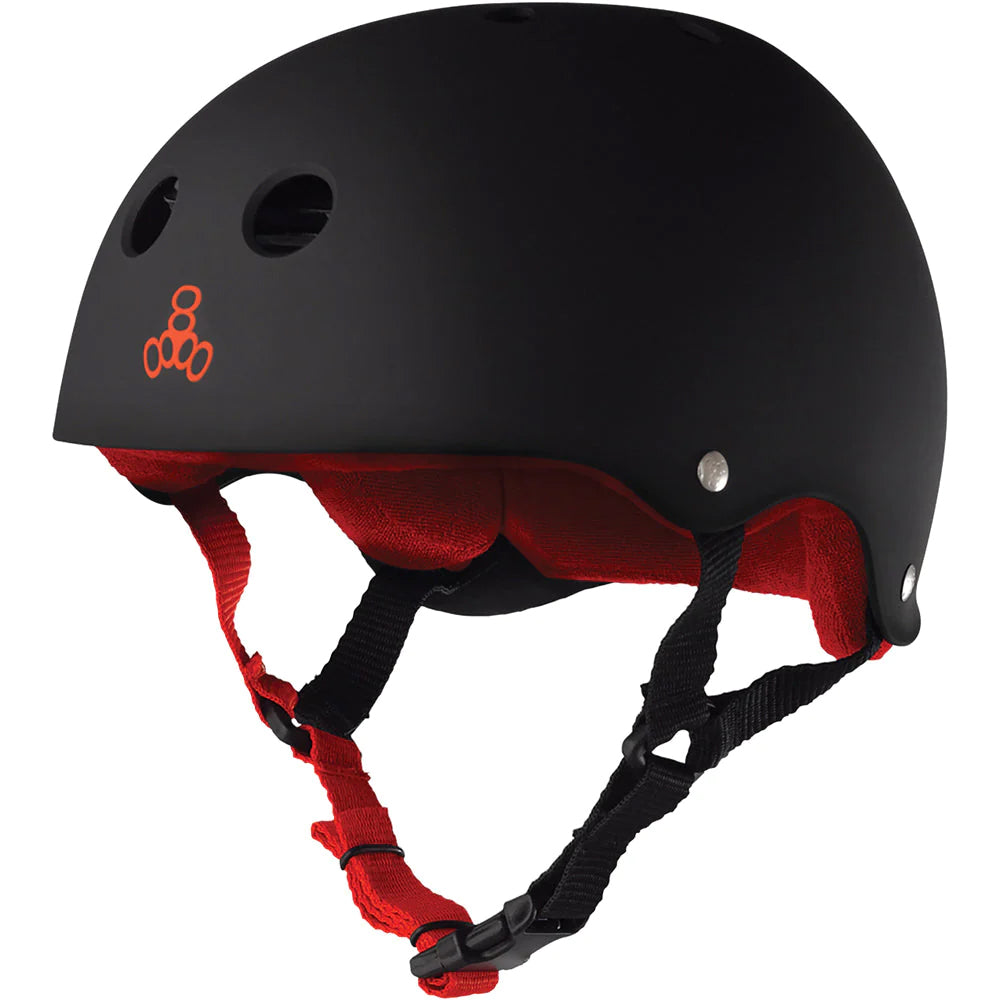 Triple 8 Black Rubber/RedSkate Helmet