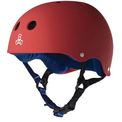 Triple 8 United Red Rubber Skate Helmet