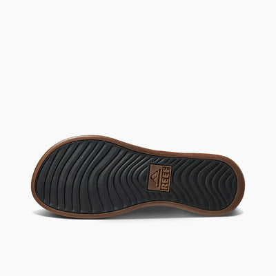 Reef Mens Cushion Lux Tan/ Black Sandals
