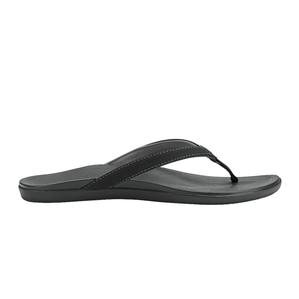 Olukai Womens Ho‘opio Onyx/Onyx Sandal