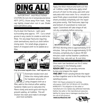 Ding All Standard Poly Repair Kit