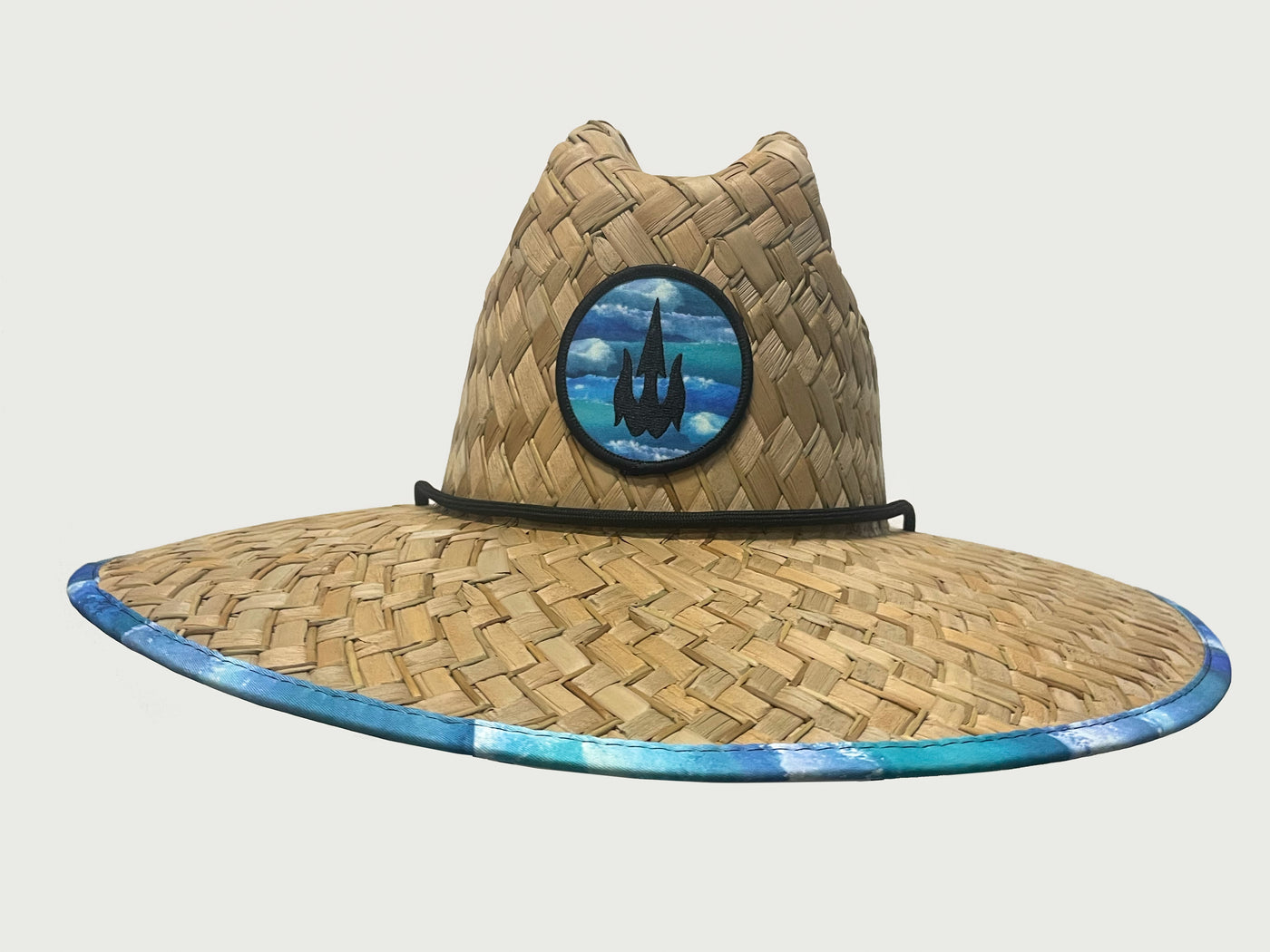 WBZ Trident Patch Straw Beach Hat